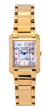 Citizen L Square Mother Of Pearl Dial Eco-Drive EW5603-89Y 50M Ladies Watch