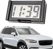 Battery Digital Clock Small - Large Screen Digital Clock for Car | Adhesive Stick on Clock, Car Accessories for Desk, Table, Bathroom Willab