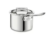 NEW All-Clad D5 Polished Stainless Steel 2 Quart Saucepan With Lid