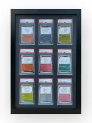 Custom Display Frame 9 Grid- Compatible With PSA/CGC For Pokemon/NBA Graded TCG