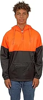 [Cottonhood] Two Tone Reflective Water Resistant 1/4 Zip Pullover Anorak Windbreaker Jacket