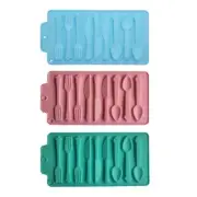 Knife Fork Silicone Molds Chocolate Candy Mold for Diy Dessert Ice Block Mold