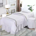 SPA Massage Table Skirt Quilted Beauty Bed Cover Valance Sheet with Pollow Cover