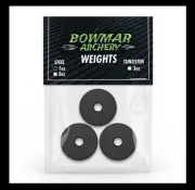 Bowmar Archery Hitlist Micro Diameter Stabilizer BA Weights 3-Pack, 1 Oz., Black