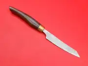 Custom Handmade Damascus Steel Table Knife Rose Wood Handle S137