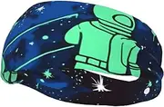 [FHEDVBN] Glow in The Dark Sweatbands for Men Women Sport Headbands Moisture Wicking Athletic Sweat Band Fashion Non Slip Hairband for Tennis, Basketball, Running, Gym