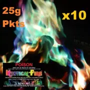 MYSTICAL FIRE 10 pkts - Magic Colourful Fire Color Changing Flames Campfire 25g