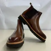 FLORSHEIM Whitmore Plain Toe Gore Boots Men's Size 8.5 Cognac 12205