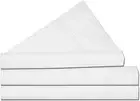 King Bed Sheet Set, Crisp and Smooth Cotton Percale Solid Sheets and Pillowcase