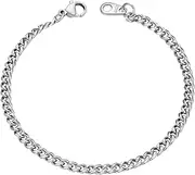 [U7] Men Women Cuban Link Bracelet Stainlss Steel 18K Gold Plated 3mm 6mm 9mm 12mm Wide Miami Curb Chain Wrist Bracelet, Length 6.3" 7.5" 8.3", with Gift Box
