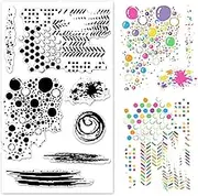 Circle Dot Track Background Clear Stamps for Card Making Decoration DIY Scrapbooking, Background Silicone Transparent Seal Stamps for Embossing Album Decor Craft.