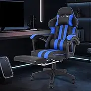 Racing Gaming Chair Gaming Chair Game Chair Video Game Chairs Ergonomic Gaming Chair Gamer Chairs for Adults Desk Chair Carpeted Floors Girls Chair Girls Pink (Blue, One Size)