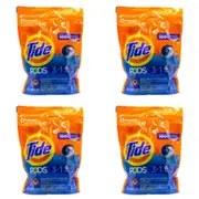 4x 31pc Tide 3in1 Laundry Detergent Pods/Capsules Stain Remover Original Scent