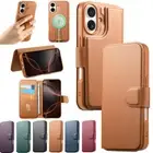 For iPhone 16 15 14 13 12 Pro Max Plus Magsafe Leather Wallet Flip Case Cover