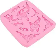 NAMOARLY 1Pc Embossed Silicone Mold for Fondant Baking DIY Crafts Non Stick Kitchen Gadget Versatile Mould for Cake and Candle Making Easy to Clean Reusable