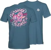 [ItsAGirlThing] Nursing's in My Heart - Nurse Life - Adult T-Shirt - Itsa Girl Thing