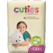 Cuties Complete Care Baby Diapers, Size 6