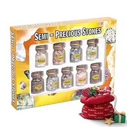 Gemstones and Crystals Bottles | Wishing Bottle Crystal Healing Gemstones Bottle - Natural Tumbled Stones Set Chip Home Decor for Meditation & Collection