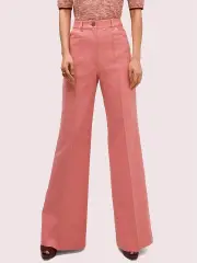heather basket weave flare pant