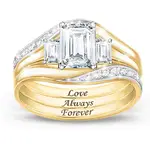 Alfred Durante Love Always Forever Topaz Stacking Rings