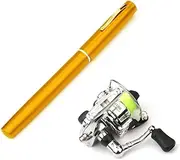 Fishing Gear 1M / 1.4M Pocket Collapsible Fishing Rod Reel Combo Mini Pen Fishing Pole Kit 7 Colors Pen Shape Folded Rod with Reel Wheel