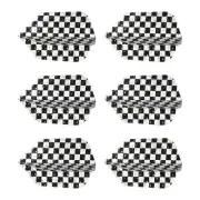 6Pc Dart Shaft Ring,Aluminum Foil Unique Design Dart Accessory Black Silver Tone