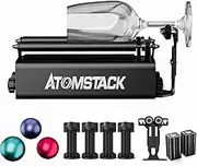 ATOMSTACK R3 Pro Laser Rotary Roller Set, 360°Y-axis Rotary Roller Laser Engraving Module with Support Column and Seat, 4 Raiser Pads, 8-speed Adjustable, Suitable for Cans, Cylindrical Objects