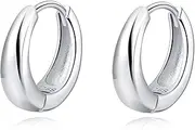 [Reffeer] Solid 925 Sterling Silver Chunky Hoop Earrings for Women Teen Girls Thick Hoop Earrings Teardrop Hoop Earrings