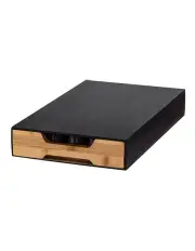 [Albi] Bamboo Coffee Board With Pod Drawer in Black DES0378
