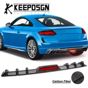 CARBON FIBER Rear Bumper Diffuser LED Brake Light Shark Fins for Audi TT RS TTS (for: Audi)