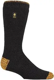 [HEAT HOLDERS] WRK Merino Wool Blend Thermal Boot Socks Black - Winter Warm - Mens sizes