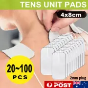 20-100x Replacement Electrode Patches Pads Tens Units EMS Therapy Massager 4x8cm