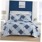 Cotton Bedspread Quilt Sets Reversible Rustic Coverlet Sets Comforters White