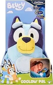 Goglow Bluey Bedtime GoGlow Pal Official Bluey Cuddly Soft Toy 2 in 1 Plush and LED Nightlight Sleep Aid Comforter with Automatic 10 Minute Shut Off Multicolor 14337.AF0.0000