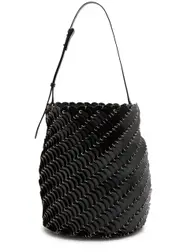 Rabanne Disc Leather Bucket bag - Black ONE SIZE