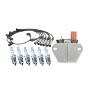 Bosch 6 Spark Plugs Coil Lead Kit for Mercedes Benz 190E W201 260E W124 300SE I6