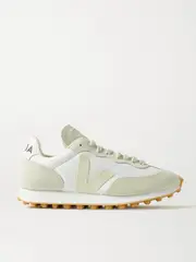 [VEJA] VEJA - + Net Sustain Rio Branco Leather-trimmed Suede And Mesh Sneakers - White - IT36 IT 36 White