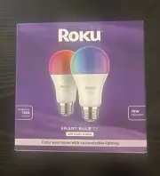 Roku Smart Home Smart Bulb SE (Color) 2-Pack with 16 Million Color Options, 12 W