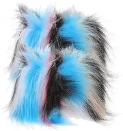 [VALICLUD] 2pcs Fuzzy Arm Warmers for Women Fluffy Faux Fur Wrist Cuffs for Cold Weather Stylish Comfortable Sleeve for Sweaters Coats and Boots for Festivals
