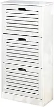 Freestanding Shoe Cabinet with Doors and Drawers, Free Standing Wooden Shoe Cabinet for Entryway - White Shoe Cupboard