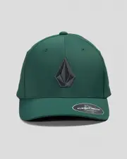 [Volcom] Volcom Men's Stone Tech Flexfit Delta Cap in Dark Pine Size Small/Medium S/M Dark Pine