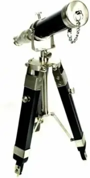 Solid Brass Floor Standing Telescope with Wooden Tripod Stand - Gifts table top