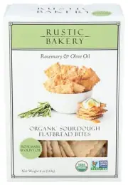 Rustic Bakery Rosemary Olive Oil Flatbread Bites 4 oz (Pack Of 12)