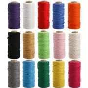 15 Rolls Macrame Cord, 2mm x 480 Yards Natural Cotton Twine String Cord, 3
