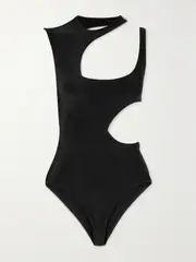 [A.W.A.K.E. MODE] A.W.A.K.E. MODE - Cutout Stretch-jersey Bodysuit - Black - large large Black