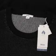 Brax NWT Rick Crew Neck Pullover Sweater Size 2XL in Black Wool Blend
