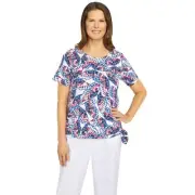Alfred Dunner Land Of The Free Butterfly Tie Hem Tee Shirt 27453TV