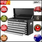Giantz 10 Drawer Tool Box Chest Cabinet Garage Storage Drawers Toolbox Black New