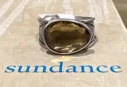 NWT Sundance Catalog Silver “Citrine Showstopper Ring” size 6 $128