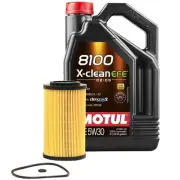 5L Motul 8100 XCLEAN EFE 5W30 Wix Filter Motor Oil Change Kit For Hyundai API SN (for: Hyundai)